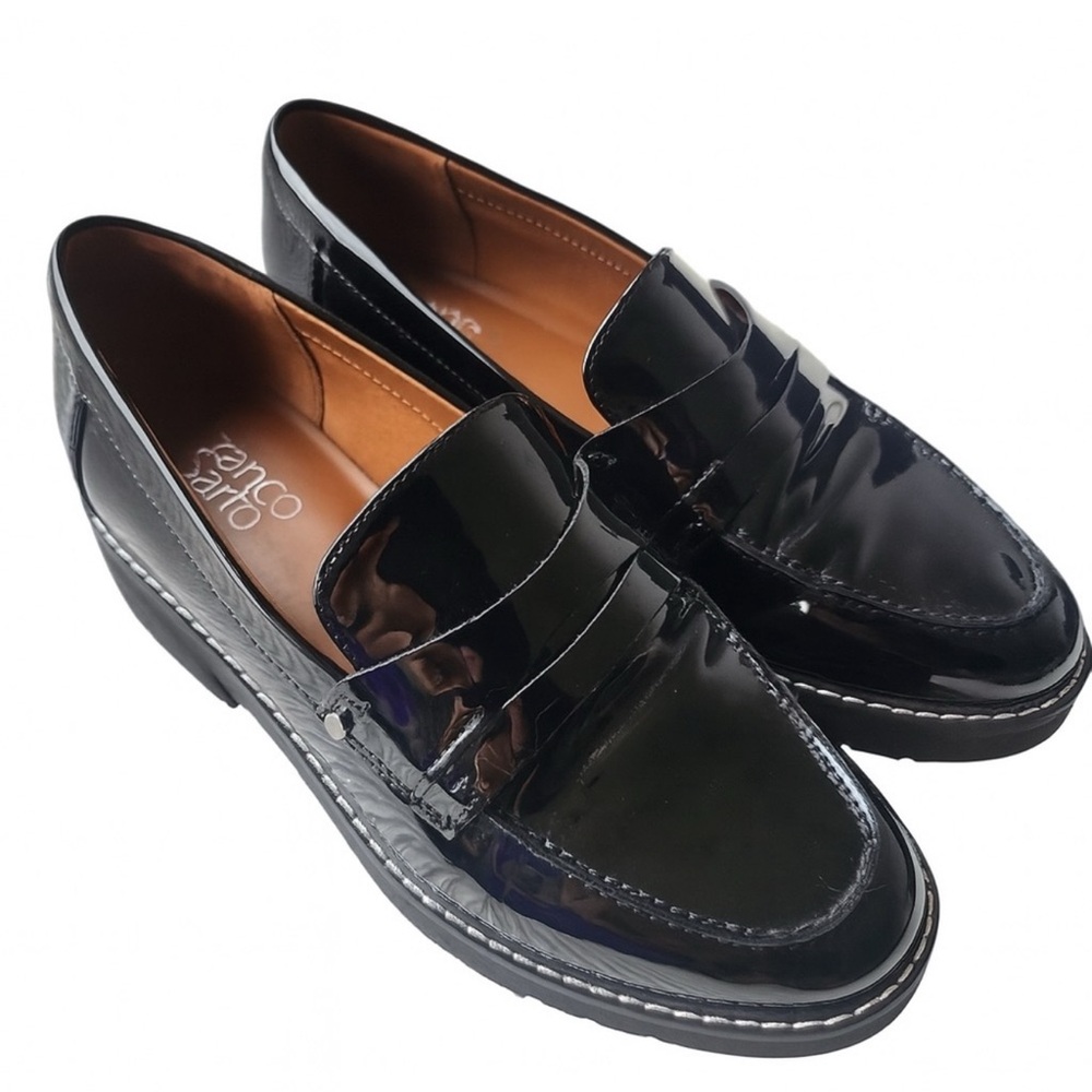 Franco Sarto Women's Glossy Black Loafers